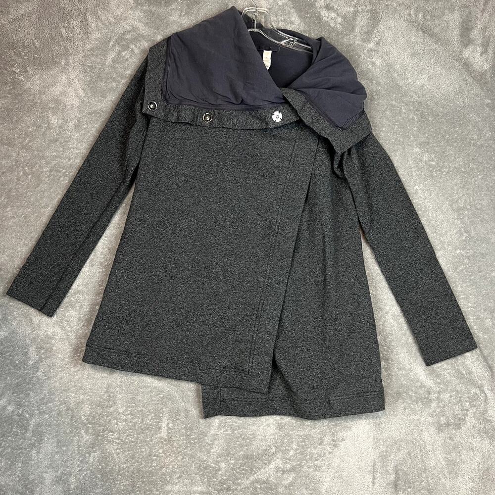 Lululemon Savasana Wrap Cardigan Womens 4 Grey Heather Outdoor Hiking‎